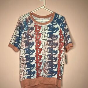 NWT LuLaRoe Jane Short Sleeve Sweatshirt